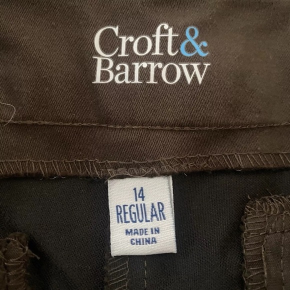 NWT Croft Barrow Brown Effortless Stretch Pants Womens Size 14 (1411) - Picture 4 of 7